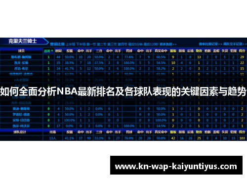 如何全面分析NBA最新排名及各球队表现的关键因素与趋势